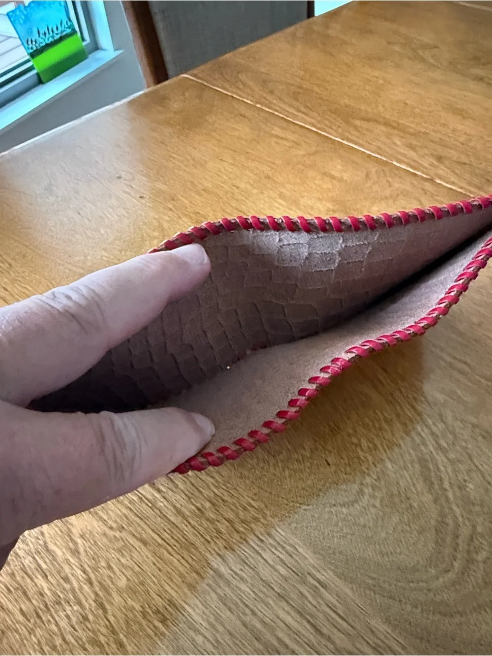 Vintage embossed leather wallet